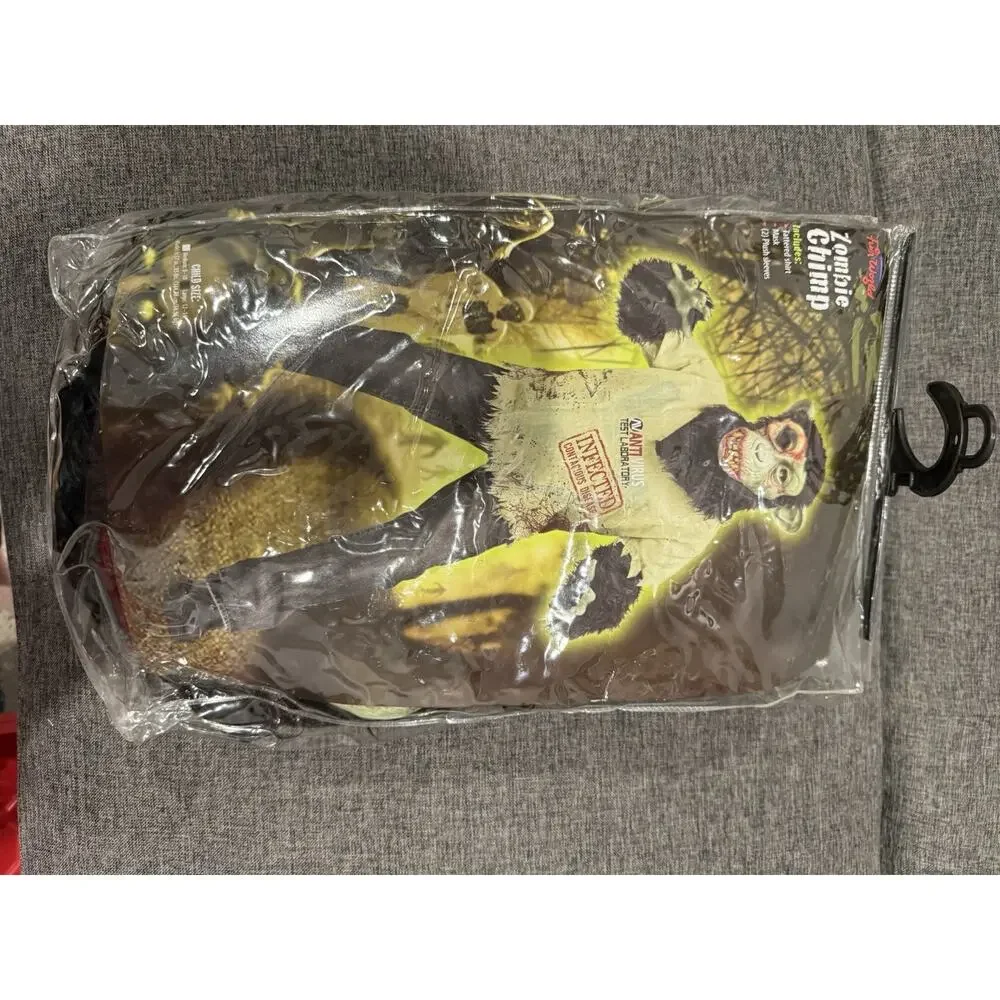 Zombie Chimp Boy's Halloween Costume Large 12/14 Youth Dress Up Chimpanzee